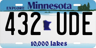 MN license plate 432UDE