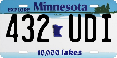 MN license plate 432UDI