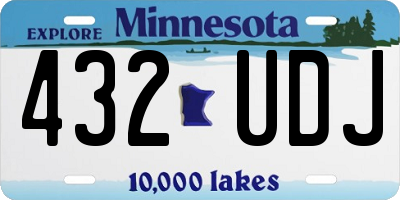 MN license plate 432UDJ