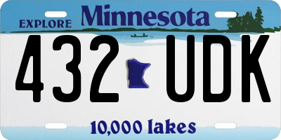 MN license plate 432UDK