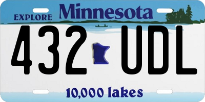 MN license plate 432UDL