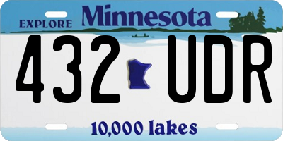 MN license plate 432UDR