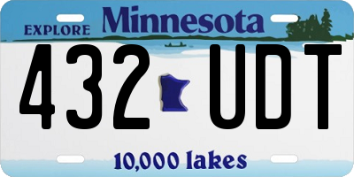 MN license plate 432UDT