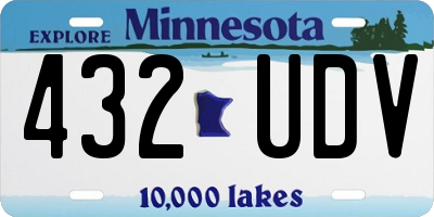 MN license plate 432UDV