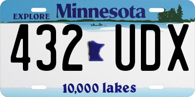 MN license plate 432UDX