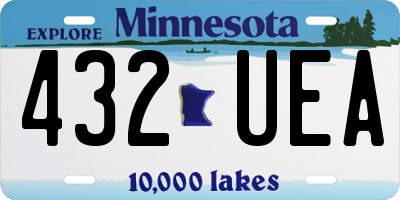 MN license plate 432UEA