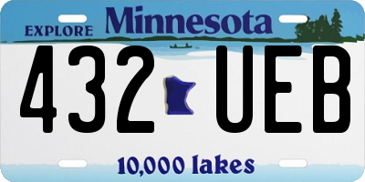 MN license plate 432UEB
