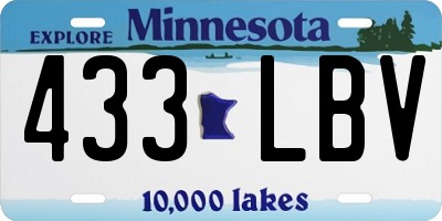 MN license plate 433LBV