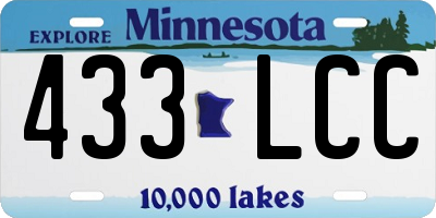 MN license plate 433LCC