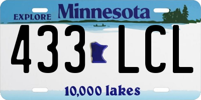 MN license plate 433LCL