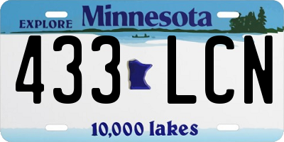 MN license plate 433LCN