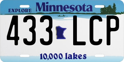 MN license plate 433LCP