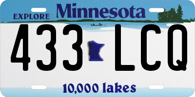 MN license plate 433LCQ