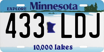 MN license plate 433LDJ