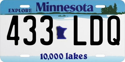 MN license plate 433LDQ