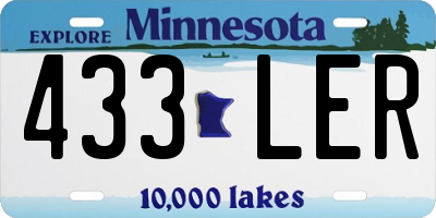 MN license plate 433LER