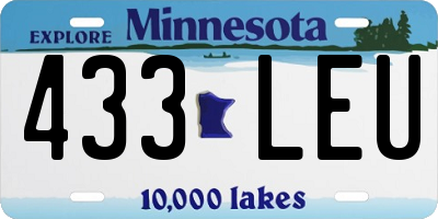 MN license plate 433LEU