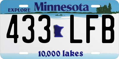 MN license plate 433LFB