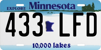 MN license plate 433LFD