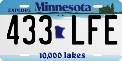 MN license plate 433LFE