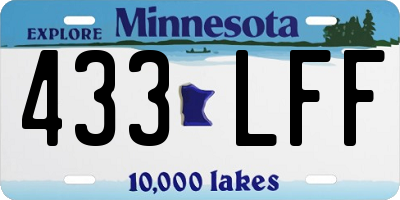 MN license plate 433LFF