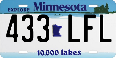 MN license plate 433LFL