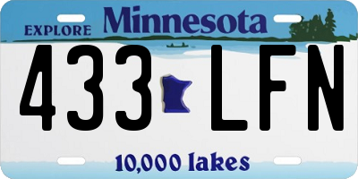 MN license plate 433LFN
