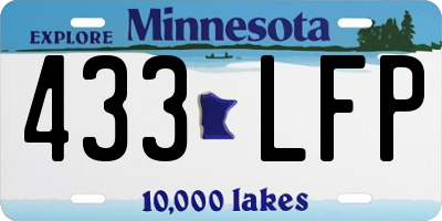 MN license plate 433LFP
