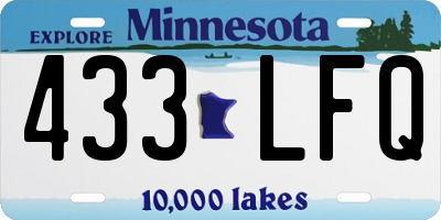 MN license plate 433LFQ