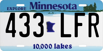 MN license plate 433LFR
