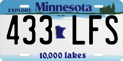 MN license plate 433LFS