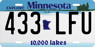 MN license plate 433LFU