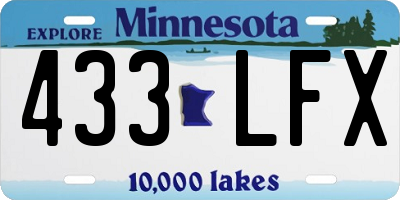 MN license plate 433LFX