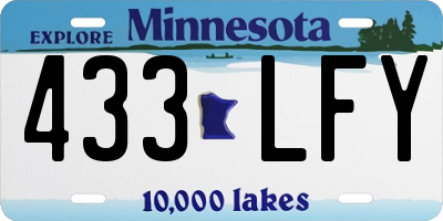 MN license plate 433LFY