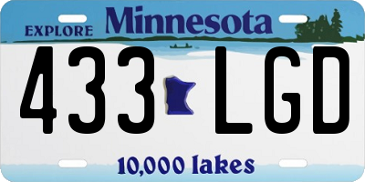 MN license plate 433LGD
