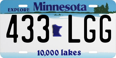 MN license plate 433LGG