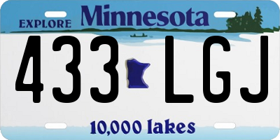 MN license plate 433LGJ
