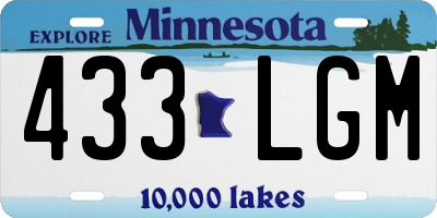 MN license plate 433LGM