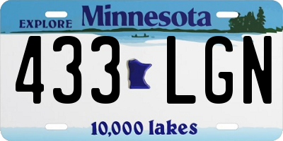 MN license plate 433LGN