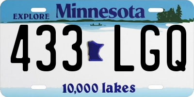 MN license plate 433LGQ