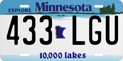 MN license plate 433LGU