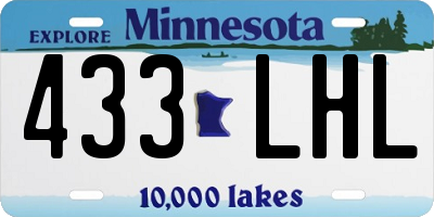 MN license plate 433LHL