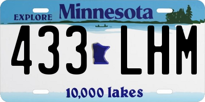 MN license plate 433LHM
