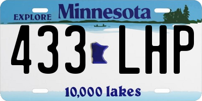 MN license plate 433LHP