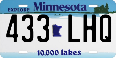 MN license plate 433LHQ