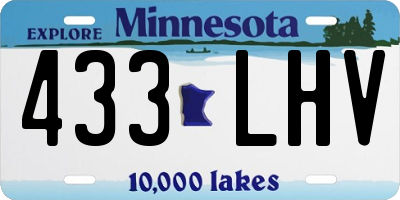 MN license plate 433LHV
