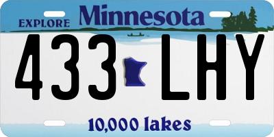 MN license plate 433LHY