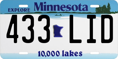 MN license plate 433LID