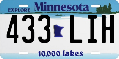 MN license plate 433LIH