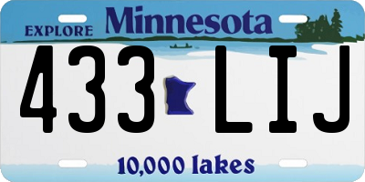 MN license plate 433LIJ